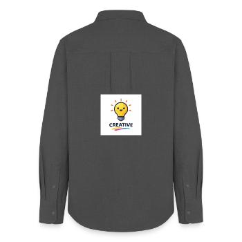 Creative flash of light design - Women's Oxford Shirt - anthracite - Back - AI Model Female 172 light (172cm)