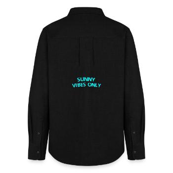 Sunny vibes only - Women's Oxford Shirt - black - Back - AI Model Female 172 light (172cm)