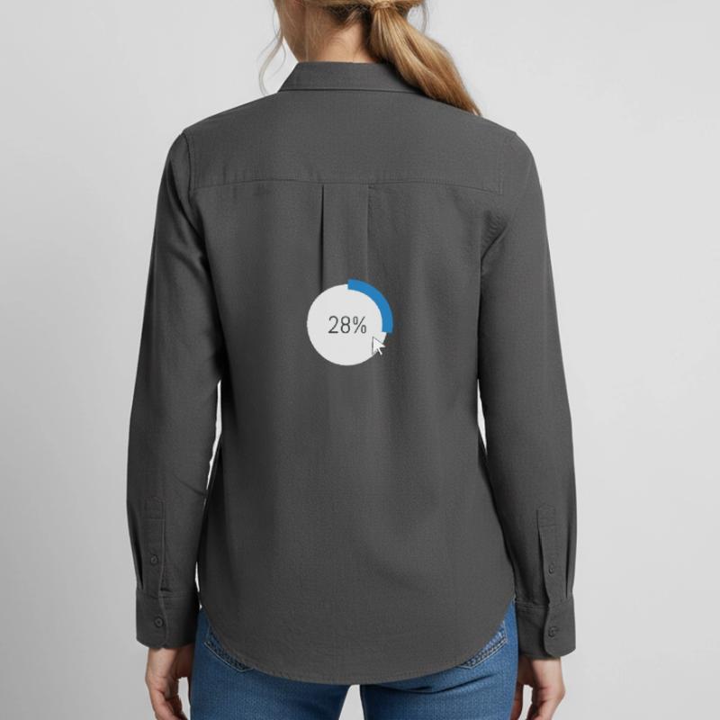 Blue Progress Ring IT Software PC Computer Women's Oxford Shirt