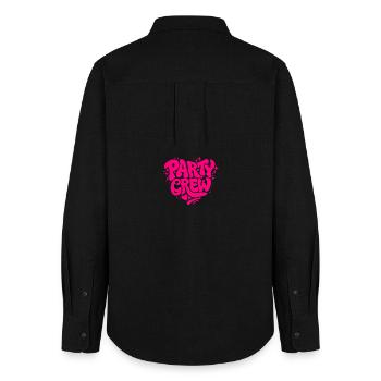 Bubble Party Crew - Women's Oxford Shirt - black - Back - AI Model Female 172 light (172cm)