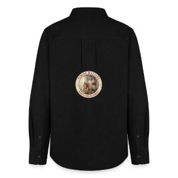 Fursona Timing Matters - Frauen Oxford Hemd - Schwarz - Hinten - AI Model Female 172 light (172cm)