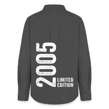 2005 Édition Limitée 21 ans anniversaire - Chemise Oxford Femme - charbon - Dos - AI Model Female 172 light (172cm)
