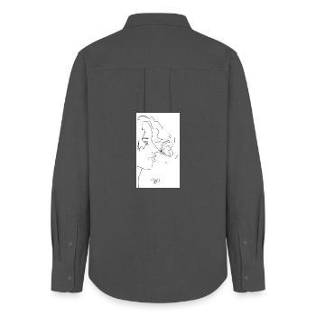Kiss Butterfly - Women's Oxford Shirt - anthracite - Back - AI Model Female 172 light (172cm)