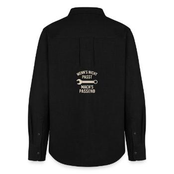 Werkzeug-Witz für Männer - Frauen Oxford Hemd - Schwarz - Hinten - AI Model Female 172 light (172cm)