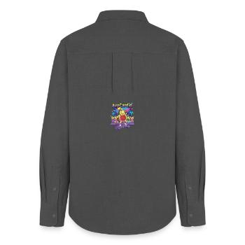 AvoCardio Fitness Party - Women's Oxford Shirt - anthracite - Back - AI Model Female 172 light (172cm)