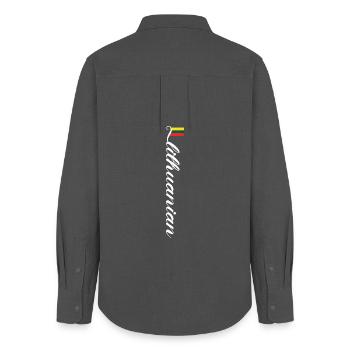 Lithuania - Women's Oxford Shirt - anthracite - Back - AI Model Female 172 light (172cm)