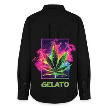 Gelato - Women's Oxford Shirt - black - Back - AI Model Female 172 light (172cm)