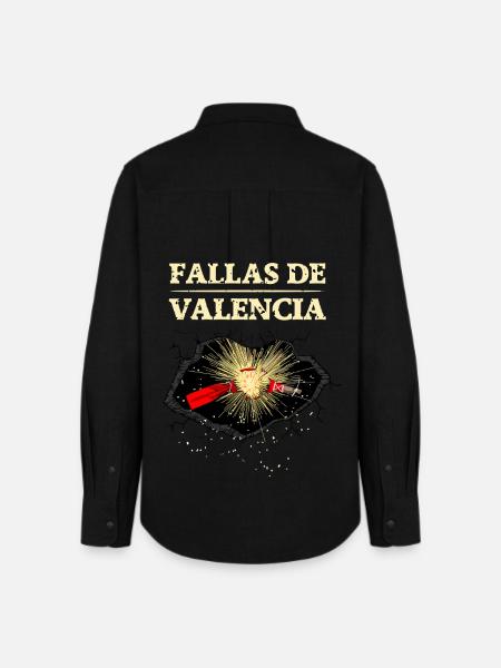Fallas de Valencia Explosions - Frauen Oxford Hemd - Schwarz