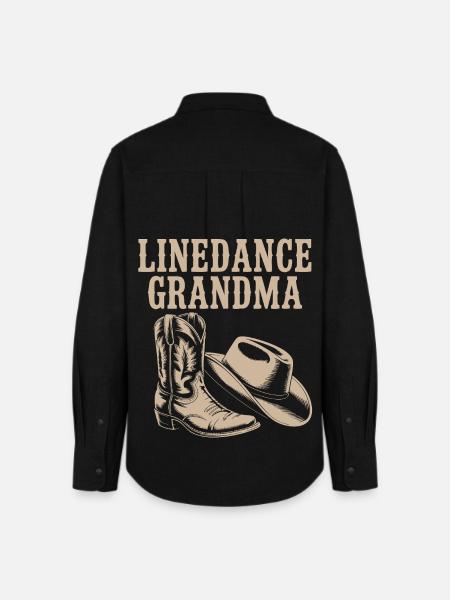 Linedance Oma Boots Hut - Frauen Oxford Hemd - Schwarz