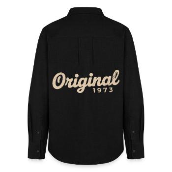 1973 Birthday Gift | Born in 1973 - Women's Oxford Shirt - black - Back - AI Model Female 172 light (172cm)