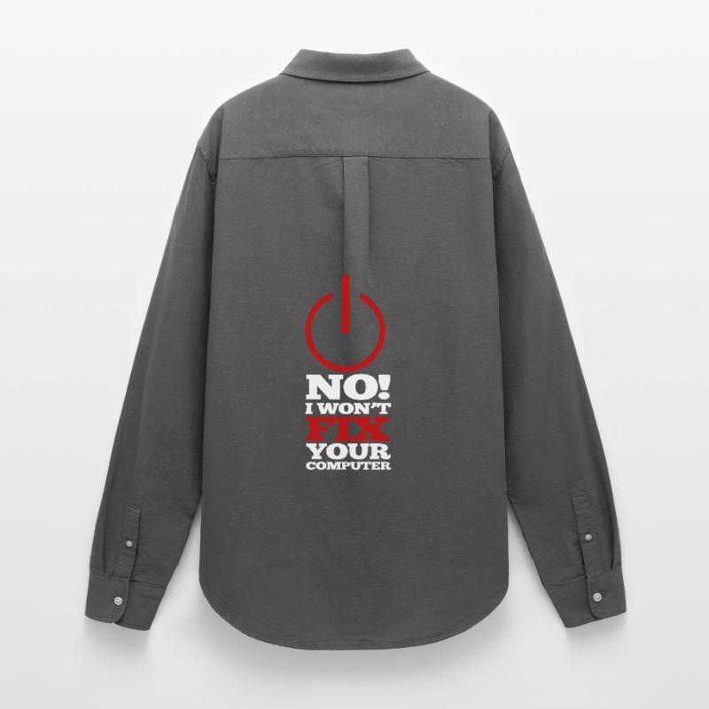 Programme d’ordinateur Code Nerd Script Hacker Chemise Oxford Femme