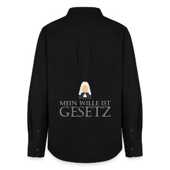 Mein Wille ist Gesetz - Frauen Oxford Hemd - Schwarz - Hinten - AI Model Female 172 light (172cm)