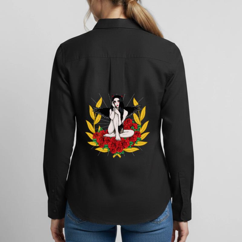 Devilish Devil Woman Satan's Roast Devil Women's Oxford Shirt