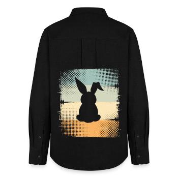 Rabbit - Women's Oxford Shirt - black - Back - AI Model Female 172 light (172cm)
