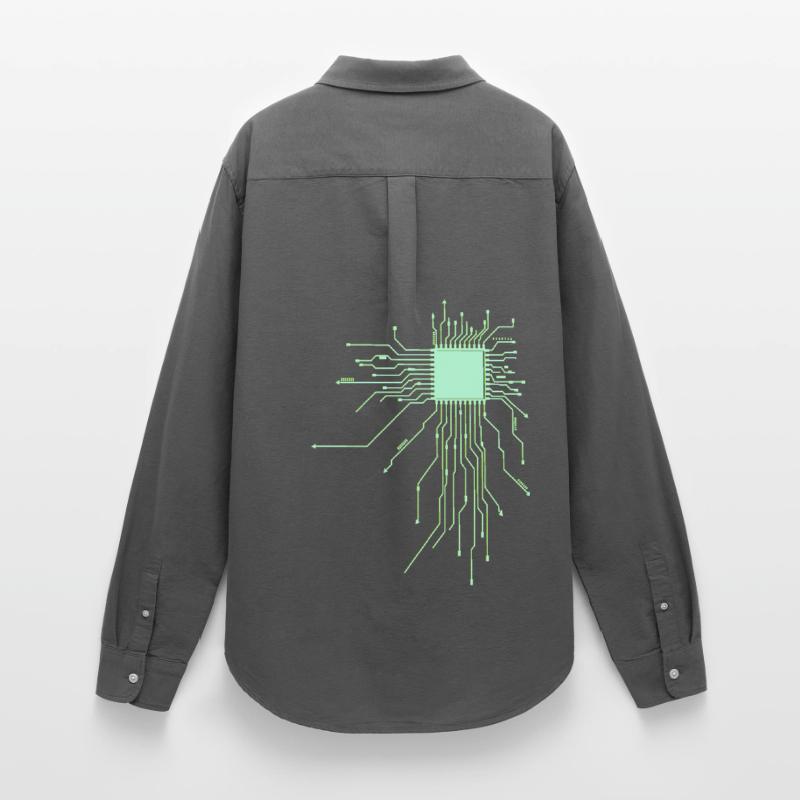 board core cpu computer nerd pc humor geek code Women's Oxford Shirt