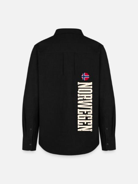 Norwegen - Frauen Oxford Hemd - Schwarz