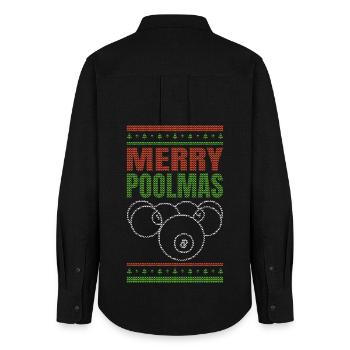 Christmas Billiard Player - Women's Oxford Shirt - black - Back - AI Model Female 172 light (172cm)
