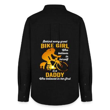 Bike Girl - Women's Oxford Shirt - black - Back - AI Model Female 172 light (172cm)
