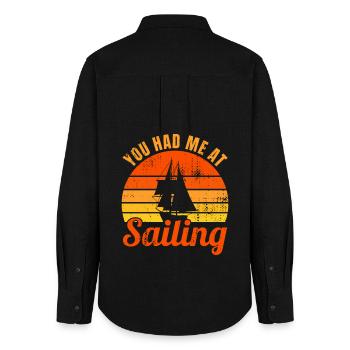 Sailor Joke - Women's Oxford Shirt - black - Back - AI Model Female 172 light (172cm)