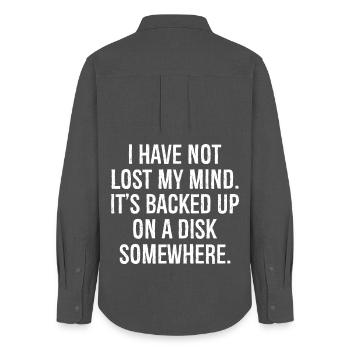 I have not lost my mind funny shirt - Women's Oxford Shirt - anthracite - Back - AI Model Female 172 light (172cm)