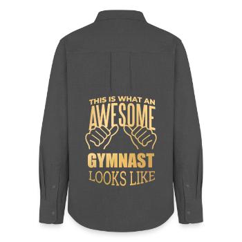 Gymnast - Women's Oxford Shirt - anthracite - Back - AI Model Female 172 light (172cm)
