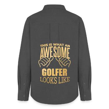 Golf - Women's Oxford Shirt - anthracite - Back - AI Model Female 172 light (172cm)