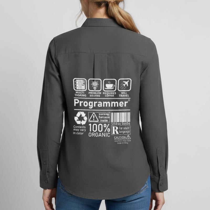 Programmer multi tasking problem solving requires Frauen Oxford Hemd