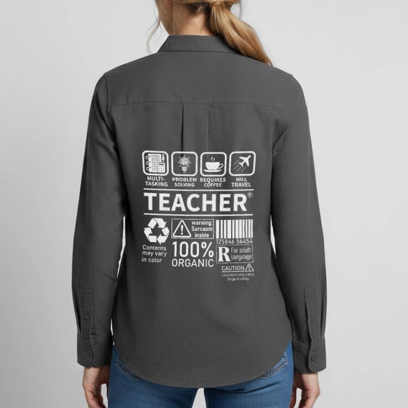 Teacher multi tasking problem solving requires Women's Oxford Shirt