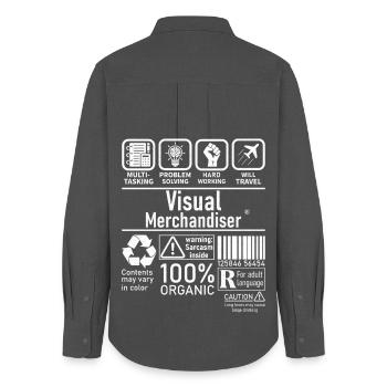 Visual Merchandiser résolution de problèmes multitâches - Chemise Oxford Femme - charbon - Dos - AI Model Female 172 light (172cm)
