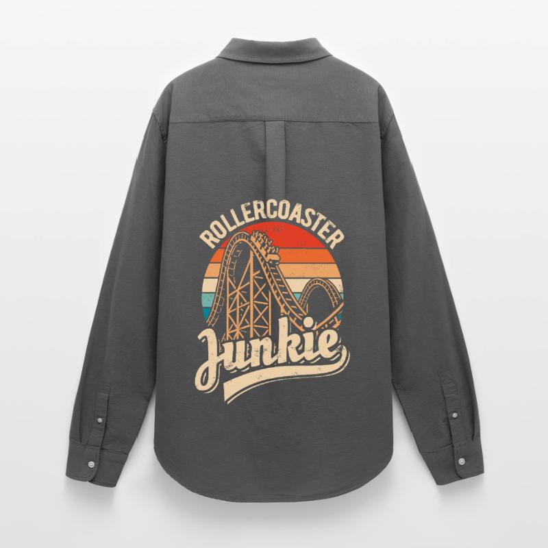 Rollercoaster Junkie - Roller Coaster - Loop Women's Oxford Shirt