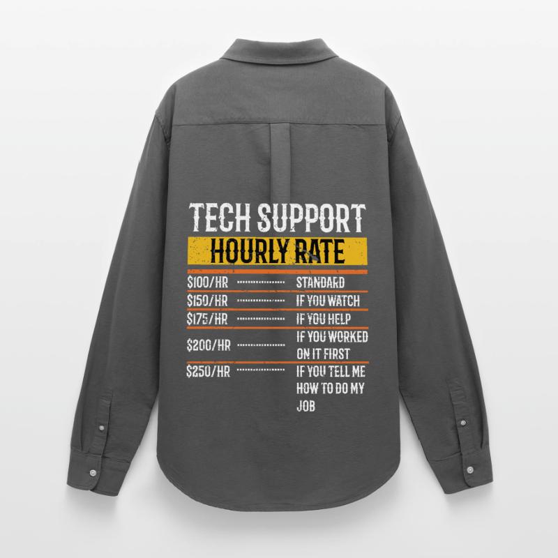 Tech Support Hourly Rate Programmer Technical Women's Oxford Shirt