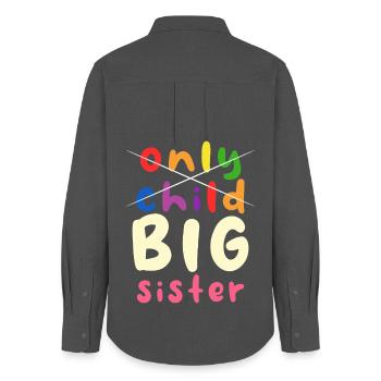 Big Sister Pride Design - Women's Oxford Shirt - anthracite - Back - AI Model Female 172 light (172cm)