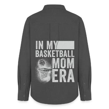 In my basketball mom era - Women's Oxford Shirt - anthracite - Back - AI Model Female 172 light (172cm)