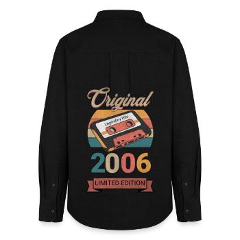 Original 2006 Limited Edition Birthday Gift - Women's Oxford Shirt - black - Back - AI Model Female 172 light (172cm)