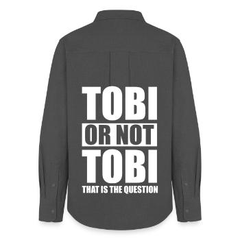 Tobi or not Tobi - Women's Oxford Shirt - anthracite - Back - AI Model Female 172 light (172cm)