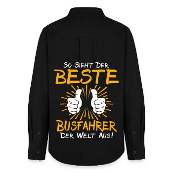 Bus Driver Gift Idea - Women's Oxford Shirt - black - Back - AI Model Female 172 light (172cm)