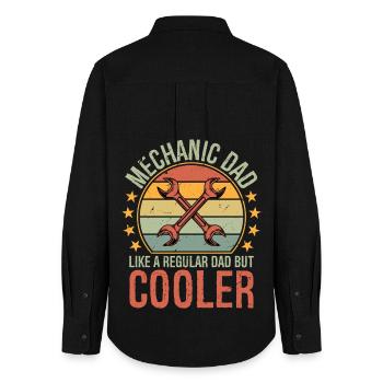 Mechanic Dad Like a Regular Dad But Cooler - Frauen Oxford Hemd - Schwarz - Hinten - AI Model Female 172 light (172cm)