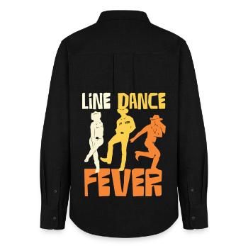 Line Dance Fever Silhouettes - Women's Oxford Shirt - black - Back - AI Model Female 172 light (172cm)