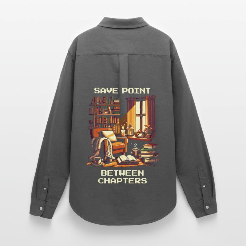 Savepoint Between Chapters | Reading pause reading Women's Oxford Shirt
