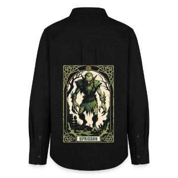 Créatures mythologiques Spriggan - Chemise Oxford Femme - noir - Dos - AI Model Female 172 light (172cm)