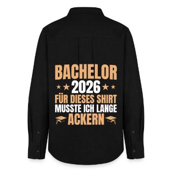 Licence 2026 Lange Ackern - Licence - Chemise Oxford Femme - noir - Dos - AI Model Female 172 light (172cm)