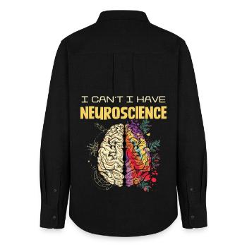 Neuroscience Brain Colors Design - Women's Oxford Shirt - black - Back - AI Model Female 172 light (172cm)