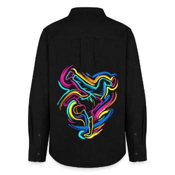 Breakdancing - Women's Oxford Shirt - black - Back - AI Model Female 172 light (172cm)