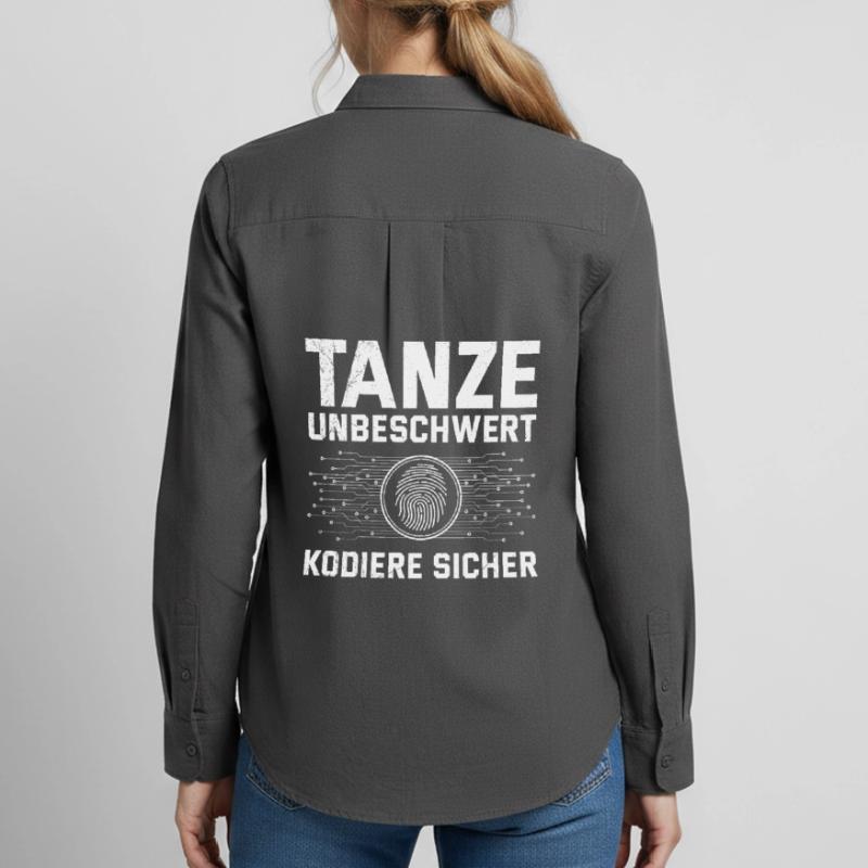 Science Coder DANCE CAREFREE, CODE SAFELY Women's Oxford Shirt