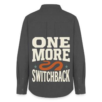One More Switchback Serpentine Design - Women's Oxford Shirt - anthracite - Back - AI Model Female 172 light (172cm)