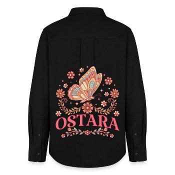 Ostara Blessings Child Happy Easter Ostara - Women's Oxford Shirt - black - Back - AI Model Female 172 light (172cm)