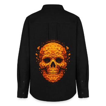 Día de los Muertos - Women's Oxford Shirt - black - Back - AI Model Female 172 light (172cm)