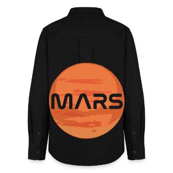 Planète Mars - Chemise Oxford Femme - noir - Dos - AI Model Female 172 light (172cm)