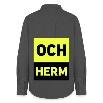 Och herm - Frauen Oxford Hemd - Anthrazit - Hinten - AI Model Female 172 light (172cm)