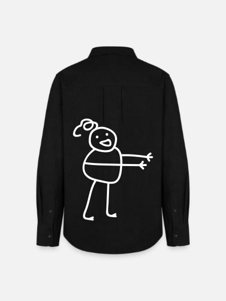 Hugging Man Geschenk - Frauen Oxford Hemd - Schwarz